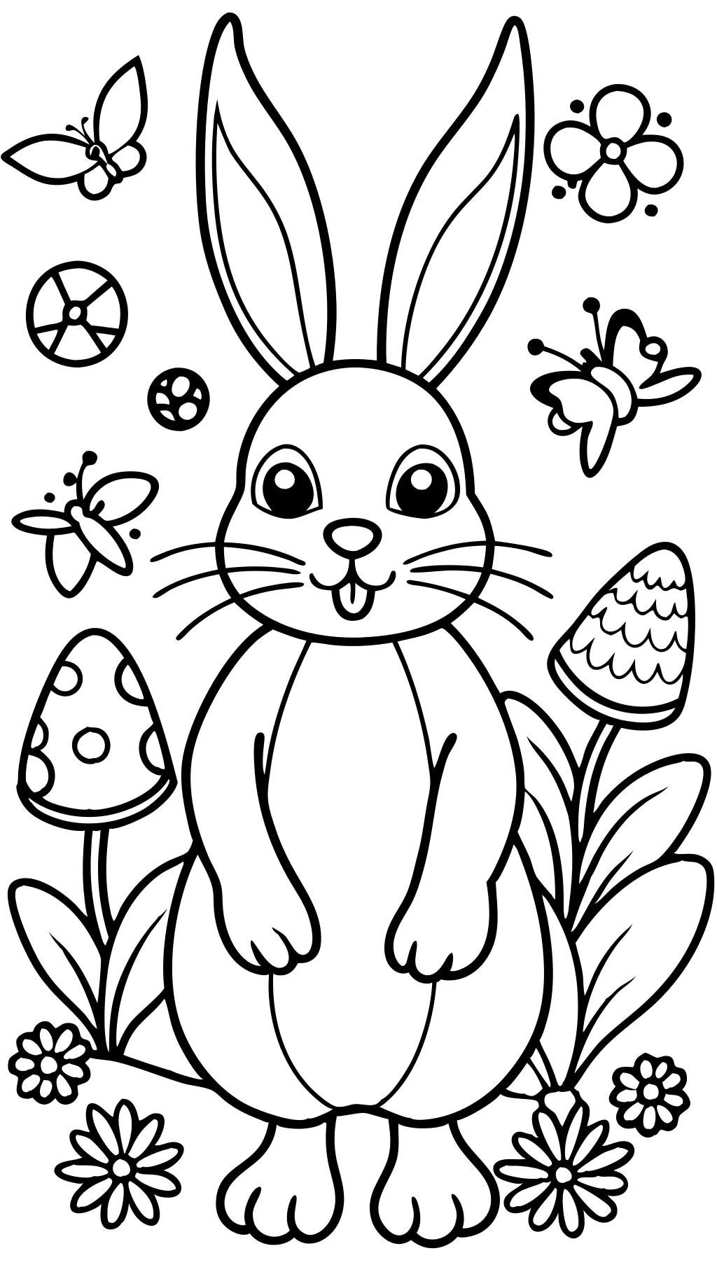 rabbit coloring book pages